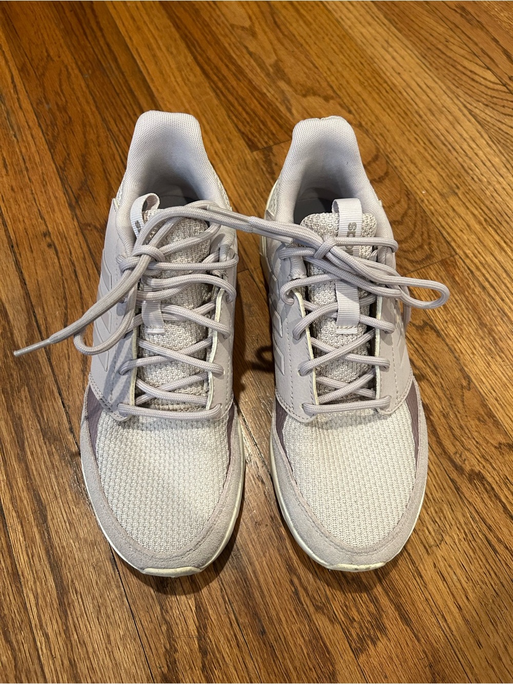 adidas Women’s Light Purple Mesh Lace-Up Sneakers